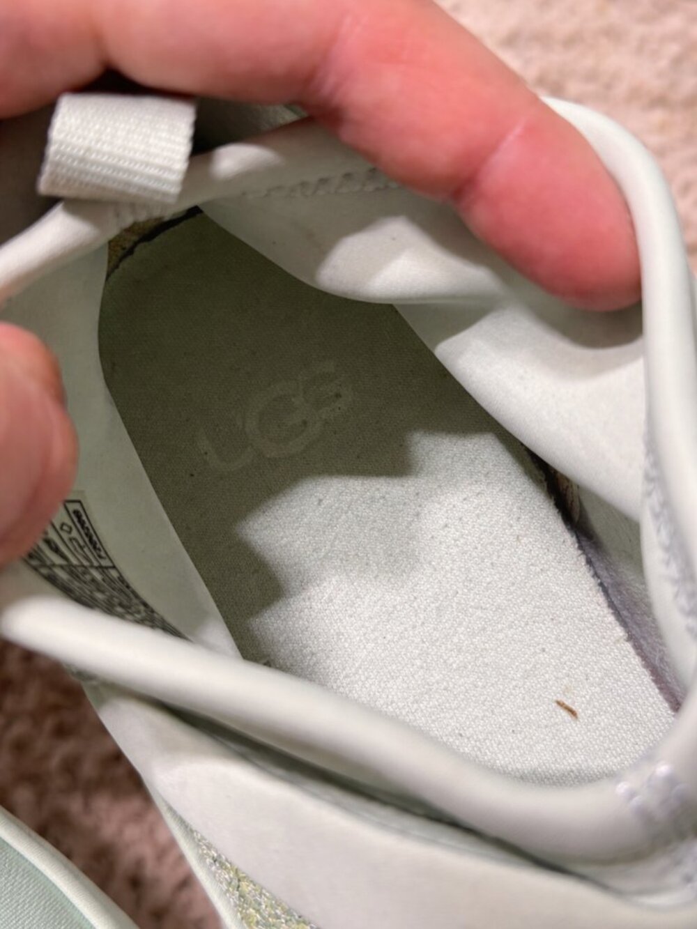 UGG Neutra Sneaker Mint Green Glitter Slip-On Platform Shoes 9.5 - Picture 3 of 7